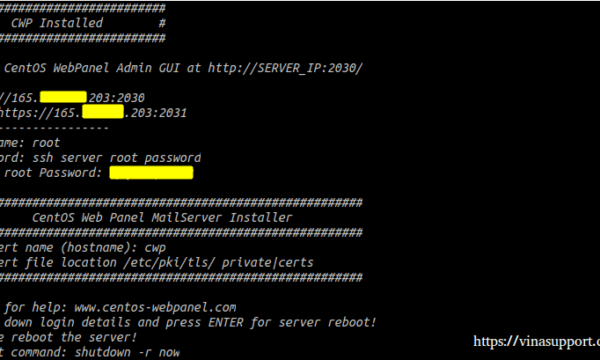 Thong Tin Dang Nhap CentOS Web Panel