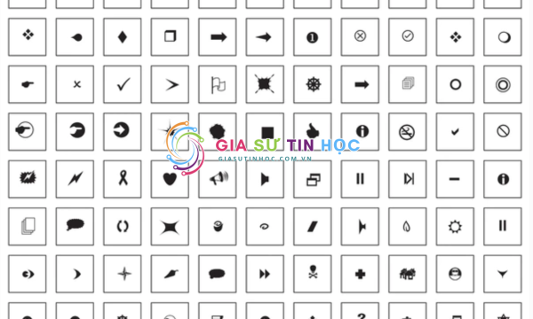 Tổng hợp icon hình tròn, hình vuông, kim cương & bong bóng đẹp nhất (copy dùng ngay)